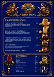 Beverages Menu